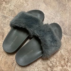 Steve Madden Fur Slides